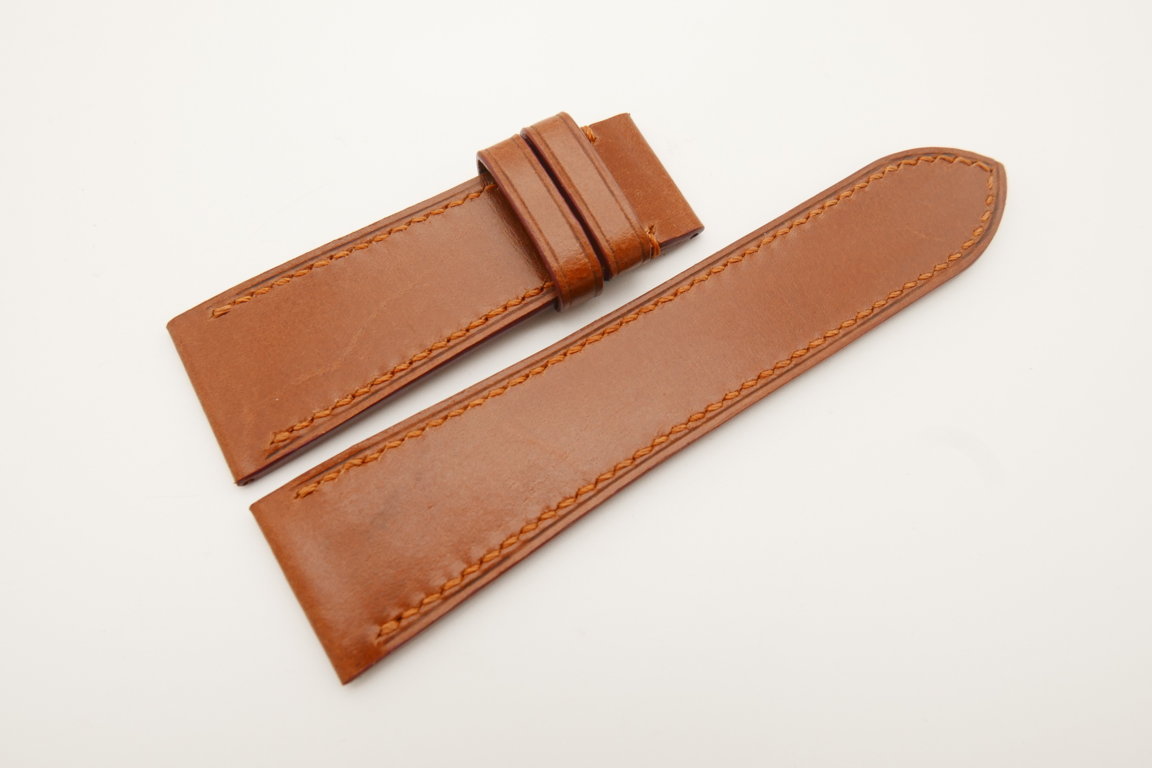26mm/22mm Cognac Italia Calf Skin Leather Watch Strap for Panerai #WT4751