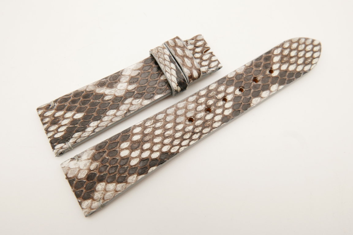 21mm/18mm White Genuine PYTHON Skin Leather Watch Strap #WT5057