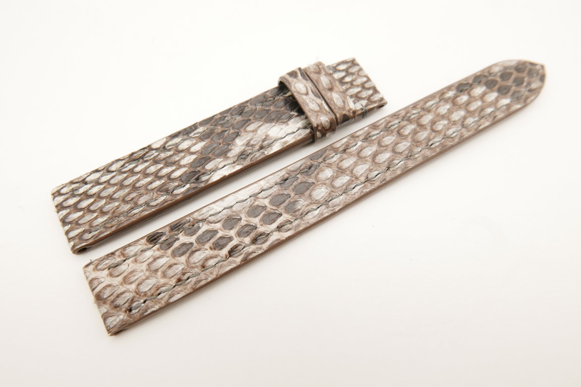 14mm/14mm Brown Genuine PYTHON Skin Leather Watch Strap Band #WT5143
