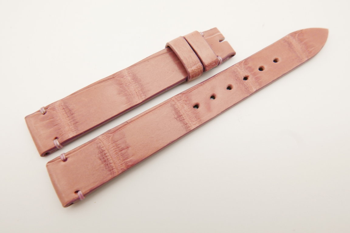 14mm/14mm Pink Genuine CROCODILE Skin Leather Watch Strap Band #WT5171