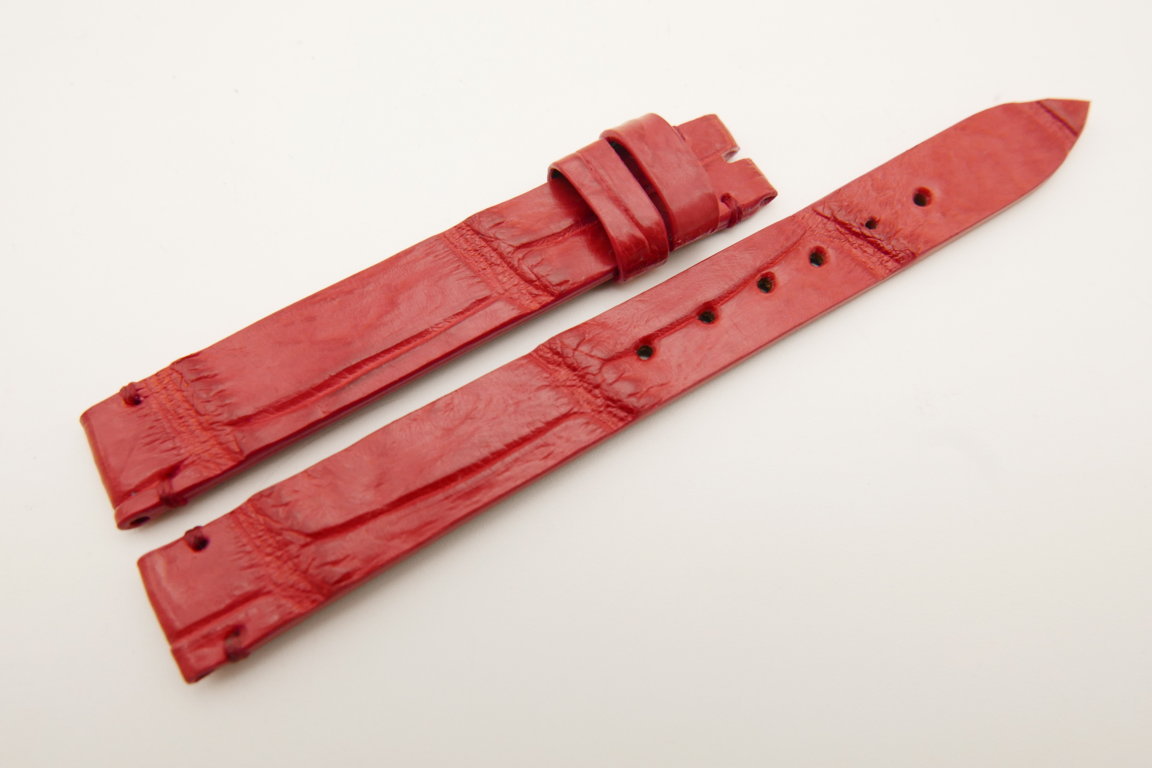 12mm/12mm Red Genuine CROCODILE Skin Leather Watch Strap Band #WT5206