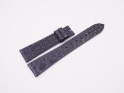 20mm/16mm Dark Navy Blue Genuine Crocodile Skin Leather Watch Strap #WT12855