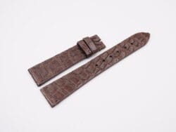 20mm/16mm Brown Genuine Crocodile Skin Leather Watch Strap #WT12860
