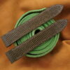 Olive Green Lizard Leather Deployment Strap For Santos 100, Santos XL size 20mm, 23mm - CUSTOM MADE SERVICE CT2629