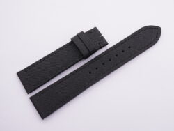 20.5mm Black Genuine Saffiano Leather Watch Strap for Cartier Tank SOLO LARGE & RONDE SOLO 36mm #WT13894