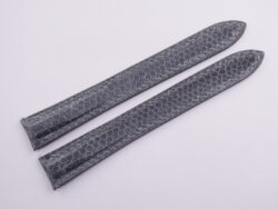 16mm/14mm Gray Genuine Sea Snake Leather Watch Strap for Cartier Tank Must Small / Tank Louis Small / Ronde 29mm #WT13915