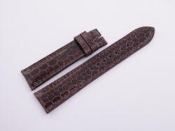 20mm/18mm Dark Brown Genuine Sea Snake Skin Leather Watch Strap With Quick Release Function #WT13927