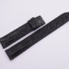 17.5mm/16mm Black Genuine Crocodile Skin Leather Watch Strap for Cartier TANK SOLO SMALL #WT14069