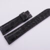 21mm/18mm Black Genuine Crocodile Skin Leather Watch Strap With Quick Release Function #WT14076