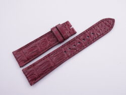 21mm/18mm Red Prune Genuine Crocodile Skin Leather Watch Strap With Quick Release Function #WT14077