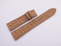 21mm/18mm Light Brown Genuine Crocodile Skin Leather Watch Strap With Quick Release Function #WT14078