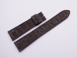 21mm/18mm Dark Brown Genuine Crocodile Skin Leather Watch Strap With Quick Release Function #WT14079