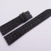21mm/18mm Black Genuine Crocodile Skin Leather Watch Strap With Quick Release Function #WT14080
