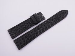 21mm/18mm Black Genuine Crocodile Skin Leather Watch Strap With Quick Release Function #WT14080