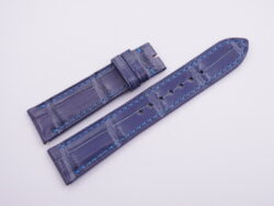 21mm/18mm Light Blue Genuine Crocodile Skin Leather Watch Strap With Quick Release Function #WT14082