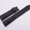 21mm/18mm Black Genuine Crocodile Skin Leather Watch Strap With Quick Release Function #WT14085
