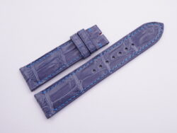 22mm/20mm Light Blue Genuine Crocodile Skin Leather Watch Strap With Quick Release Function #WT14086