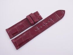 22mm/20mm Red Prune Genuine Crocodile Skin Leather Watch Strap With Quick Release Function #WT14087