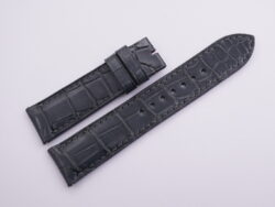 22mm/20mm Dark Gray Genuine Crocodile Skin Leather Watch Strap With Quick Release Function #WT14088