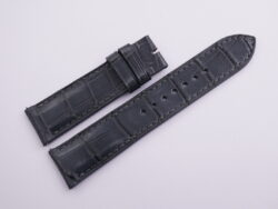 22mm/20mm Dark Gray Genuine Crocodile Skin Leather Watch Strap With Quick Release Function #WT14089
