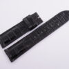 22mm/20mm Black Genuine Crocodile Skin Leather Watch Strap With Quick Release Function #WT14090