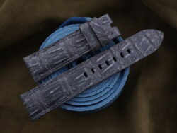 Gray Crocodile Stonewash Leather Watch Strap For Panerai - CUSTOM MADE SERVICE CT2835