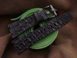 Black Hornback Crocodile Leather Watch Strap for Audemars Piguet - CUSTOM MADE SERVICE CT2791
