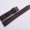 19mm/16mm Dark Brown Crocodile Skin Leather Watch Strap #WT13987