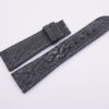 23mm/18mm Gray Genuine Ostrich Stonewash Skin Leather Watch Strap #WT14022