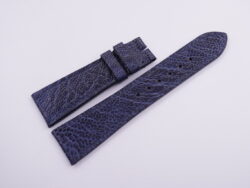 23mm/18mm Dark Navy Blue Genuine Ostrich Skin Leather Watch Strap #WT14023