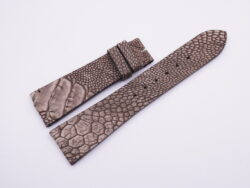 23mm/18mm Brown Genuine Ostrich Stonewash Skin Leather Watch Strap #WT14024