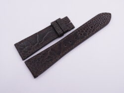 23mm/18mm Dark Brown Genuine Ostrich Skin Leather Watch Strap #WT14025