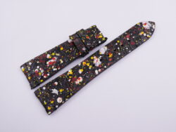 23mm/18mm Black Genuine Python Skin Leather Watch Strap #WT14026