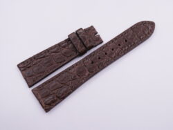 23mm/18mm Dark Brown Genuine Crocodile Skin Leather Watch Strap #WT14029