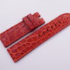 24mm/22mm Red Genuine Crocodile Skin Leather Watch Strap for Panerai #WT14036