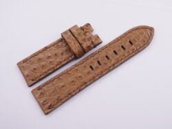 24mm/22mm Light Brown Genuine Crocodile Skin Leather Watch Strap for Panerai #WT14037