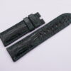 24mm/22mm Dark Green Genuine Crocodile Skin Leather Watch Strap for Panerai #WT14038