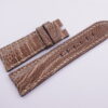26mm/22mm Light Brown Genuine Ostrich Skin Leather Watch Strap for Panerai #WT14042