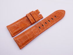 26mm/22mm Orange Genuine Crocodile Skin Leather Watch Strap for Panerai #WT14048