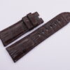 26mm/22mm Dark Brown Genuine Crocodile Skin Leather Watch Strap for Panerai #WT14049