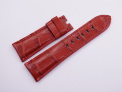 26mm/22mm Red Genuine Crocodile Skin Leather Watch Strap for Panerai #WT14050