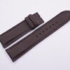 22.5mm/20mm Dark Brown Togo Calf Leather Deployment Strap for Cartier Tank SOLO XL #WT14059