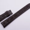 22mm/18mm Dark Brown Crocodile Skin Leather Curved End Deployment Strap For IWC #WT14061
