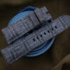Gray Crocodile Stonewash Leather Watch Strap For Panerai - CUSTOM MADE SERVICE CT2846