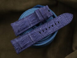 Blue Crocodile Stonewash Leather Watch Strap For Panerai - CUSTOM MADE SERVICE CT2847