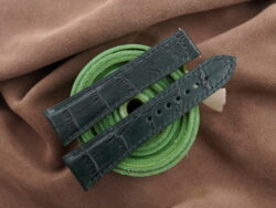 Green Crocodile Leather Deployment Watch Strap For Cartier Tank Solo, Tank Must, Tank Louis - CUSTOM MADE SERVICE CT2871