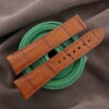 Honey Brown Crocodile Leather Deployment Watch Strap For Cartier Tank Solo, Tank Must, Tank Louis - CUSTOM MADE SERVICE CT2872