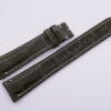22mm/18mm Olive Green Embossed Crocodile Leather Watch Strap With Quick Release Function 135/85mm #WT14104
