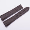 22.5mm/18mm Dark Brown High Grade CROCODILE Skin Leather Deployment Strap for Cartier Tank SOLO XL 110/90mm #WT14109