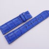 21mm/18mm Cobalt Blue Genuine Crocodile Skin Leather Watch Strap With Quick Release Function 115/75mm #WT14113